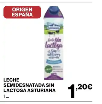 Supercor Leche semidesnatada sin lactosa asturiana oferta