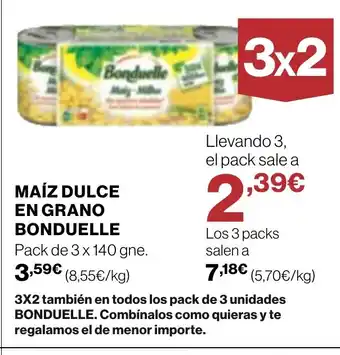 Supercor BONDUELLE Maíz dulce en grano oferta