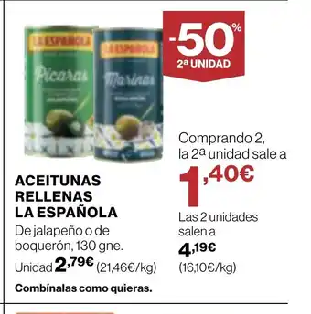 Supercor LA ESPAÑOLA Aceitunas rellenas oferta