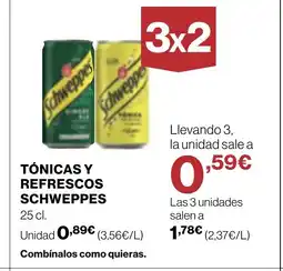 Supercor SCHWEPPES Tónicas y refrescos oferta