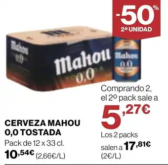 Supercor Cerveza mahou 0,0 tostada oferta