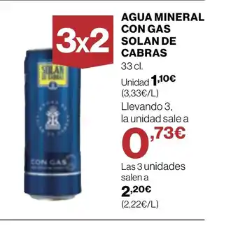 Supercor SOLAN DE CABRAS Agua mineral con gas oferta