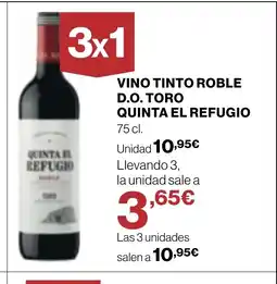 Supercor Vino tinto roble d.o. toro quinta el refugio oferta