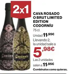 Supercor CODORNÍU Cava rosado o brut limited edition oferta