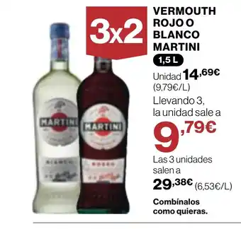 Supercor MARTINI Vermouth rojo o blanco oferta