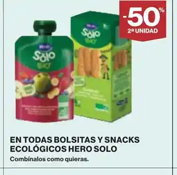 Supercor HERO SOLO En todas bolsitas y snacks ecológicos oferta