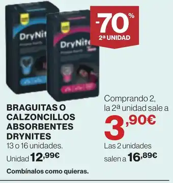 Supercor DRYNITES Braguitas o calzoncillos absorbentes oferta