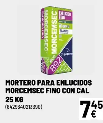 Brico Depôt Mortero para enlucidos morcemsec fino con cal oferta