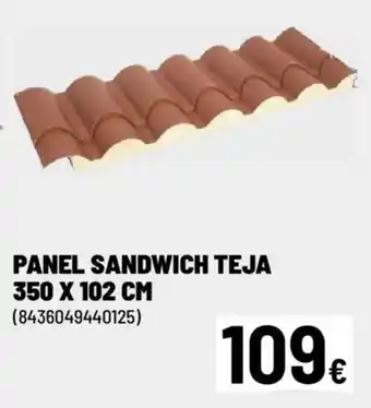 Brico Depôt Panel sandwich teja 350 x 102 cm oferta