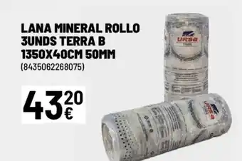 Brico Depôt Lana mineral rollo 3unds terra b oferta