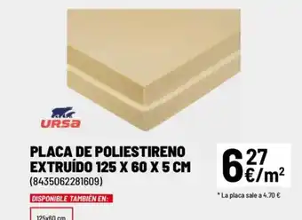 Brico Depôt URSA Placa de poliestireno extruído 125 x 60 x 5 cm oferta