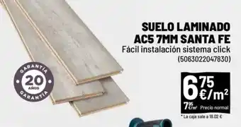 Brico Depôt Suelo laminado ac5 7mm santa fe oferta