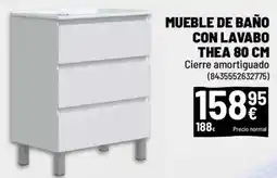 Brico Depôt Mueble de baño con lavabo thea 80 cm oferta