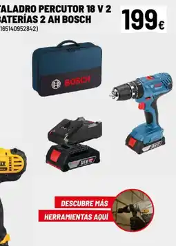 Brico Depôt BOSCH Taladro percutor 18 v2 baterías 2 ah oferta