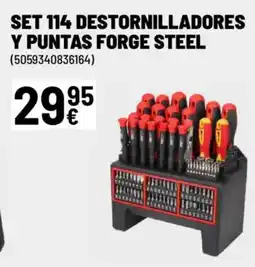 Brico Depôt Set 114 destornilladores y puntas forge steel oferta