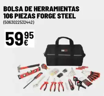 Brico Depôt Bolsa de herramientas 106 piezas forge steel oferta