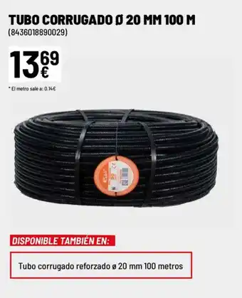 Brico Depôt Tubo corrugado o 20 mm 100 m oferta