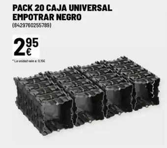 Brico Depôt Pack 20 caja universal empotrar negro oferta