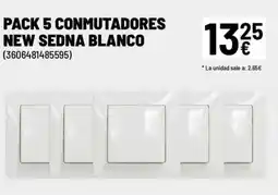 Brico Depôt Pack 5 conmutadores new sedna blanco oferta