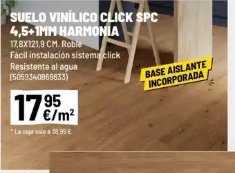 Brico Depôt Suelo vinílico click spc 4,5+1mm harmonia oferta