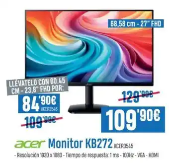 Beep ACER Monitor KB272 ACER3545 oferta