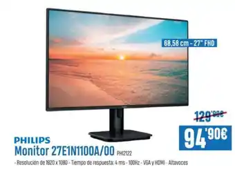 Beep PHILIPS Monitor 27E1N1100A/00 PHI2122 oferta