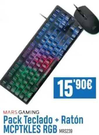 Beep MARS GAMING Pack Teclado + Ratón Teclado MK124ES H-MECH MCPTKLES RGB MRS239 oferta