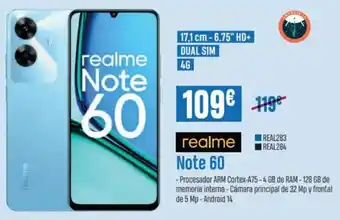 Beep REALME Note 60 oferta