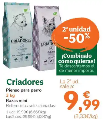 TiendAnimal CRIADORES oferta