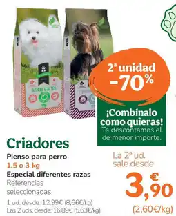 TiendAnimal CRIADORES Pienso para perro oferta