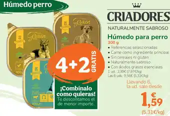 TiendAnimal CRIADORES Húmedo para perro oferta