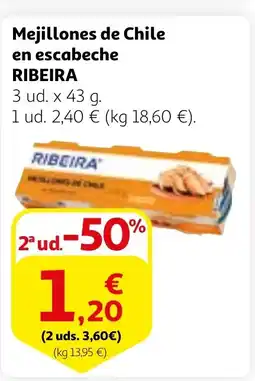 Alcampo RIBEIRA Mejillones de Chile en escabeche oferta