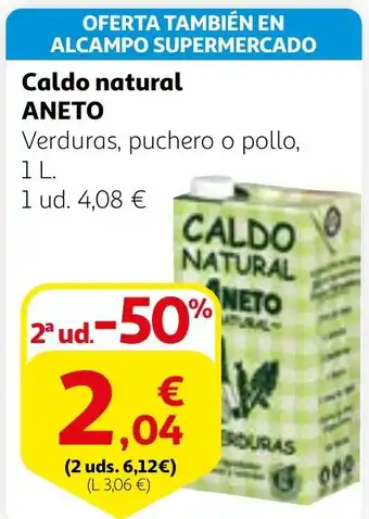 Alcampo ANETO Caldo natural oferta