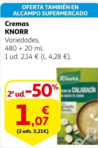 Alcampo KNORR Cremas oferta