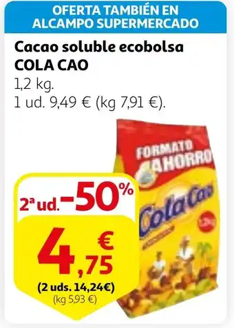 Alcampo COLA CAO Cacao soluble ecobolsa oferta