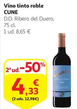 Alcampo CUNE Vino tinto roble oferta