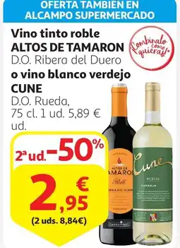 Alcampo ALTOS DE TAMARON Vino tinto roble oferta