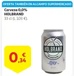 Alcampo HOLBRAND Cerveza 0,0% oferta