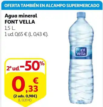 Alcampo FONT VELLA Agua mineral oferta