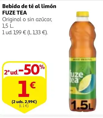 Alcampo FUZE TEA Bebida de té al limón oferta