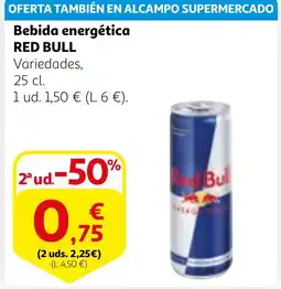 Alcampo RED BULL Bebida energética oferta