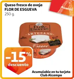 Alcampo FLOR DE ESGUEVA Queso fresco de oveja oferta