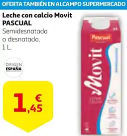 Alcampo PASCUAL Leche con calcio Movit oferta