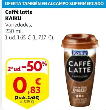 Alcampo KAIKU Caffè latte oferta