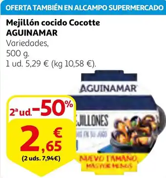 Alcampo AGUINAMAR Mejillón cocido Cocotte oferta