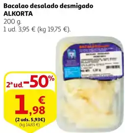 Alcampo ALKORTA Bacalao desalado desmigado oferta