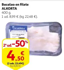 Alcampo DALKORTA Bacalao en filete oferta