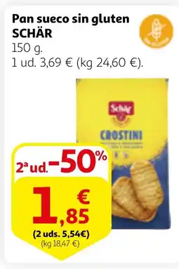 Alcampo SCHÄR Pan sueco sin gluten oferta