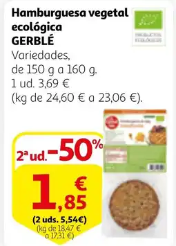 Alcampo GERBLÉ Hamburguesa vegetal oferta