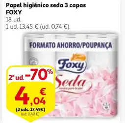 Alcampo FOXY Papel higiénico seda 3 capas oferta